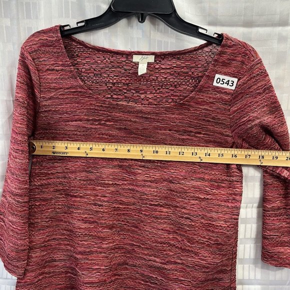 J Jill Women's top Pullover Multicolor Textured Shirt Size M - Picture 4 of 12